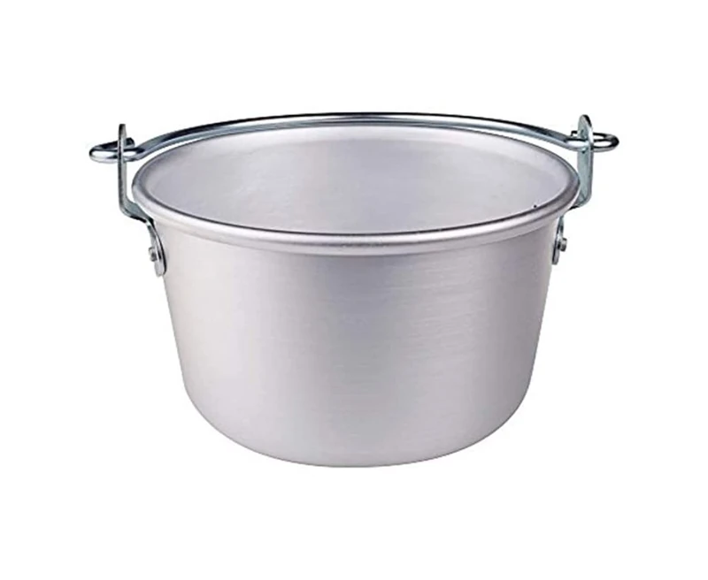 Pentole Agnelli Family Cooking Aluminium Polenta Pot With Bowed Handle And Rim, Diameter 38 Cm.
