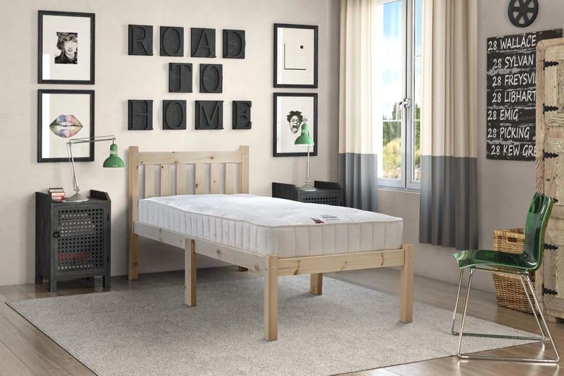 STRICTLY BEDS&BUNKS Amelia Pine Bed Frame, 2ft 6 Single