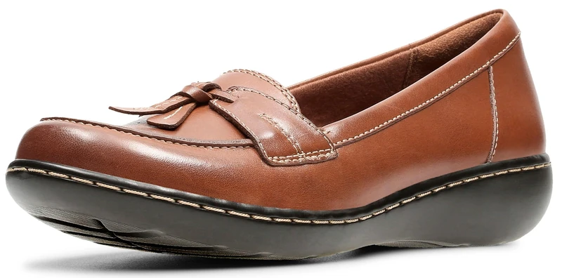 Clarks Women's 26067330 Ashland Bubble Slip-On Loafer, Brown, 8.5 UK