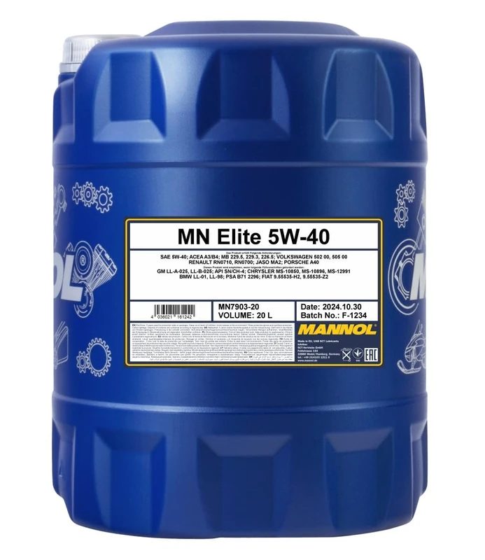 MANNOL 16124200000 Elite 5W40 SL/CF 20 L