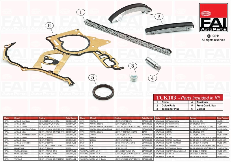 FAI Autoparts TCK103 Timing Chain Kit