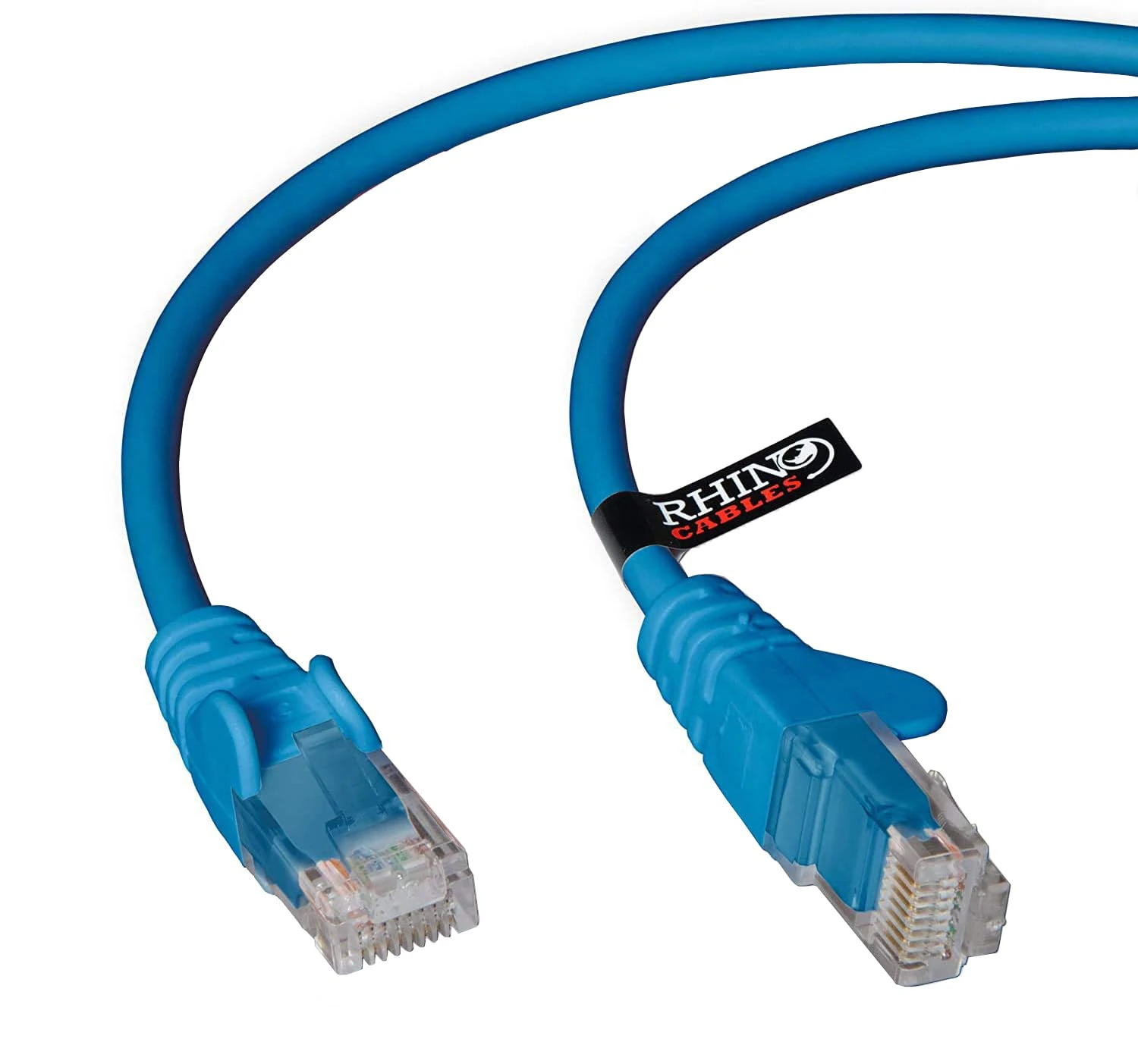 rhinocables CAT 5e High-Speed Ethernet Cable - Reliable LAN Network RJ45 Cable for Fast Internet & Data Transfer | Durable WiFi Broadband Cable for Gaming & Streaming, (1m, Blue, Pack of 1)