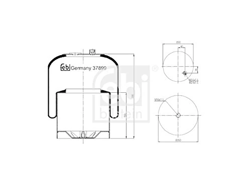 febi bilstein 37899 Air Spring with steel piston, pack of one