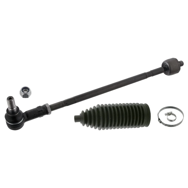 febi bilstein 38013 Tie Rod with end fitting, boot, and additional parts, pack of one