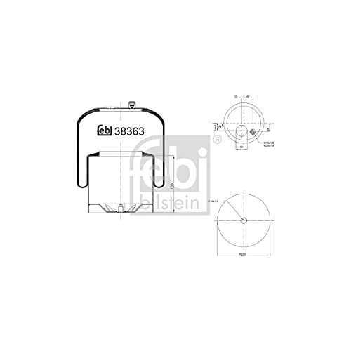 febi bilstein 38363 Air Spring with steel piston, pack of one