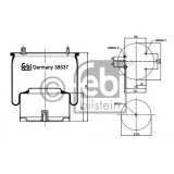 febi bilstein 38537 Air Spring with steel piston, pack of one