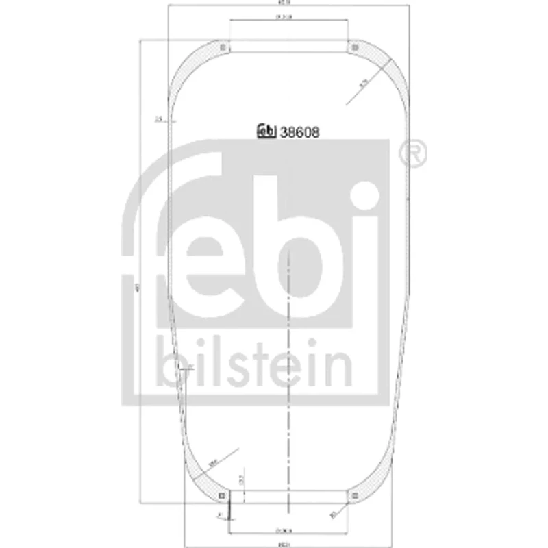 febi bilstein 38608 Air Spring without piston, pack of one
