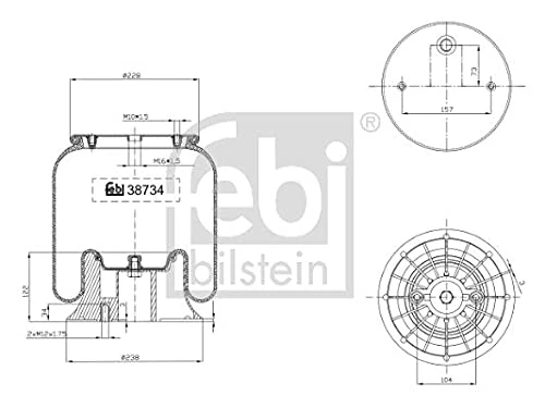 febi bilstein 38734 Air Spring with plastic piston, pack of one