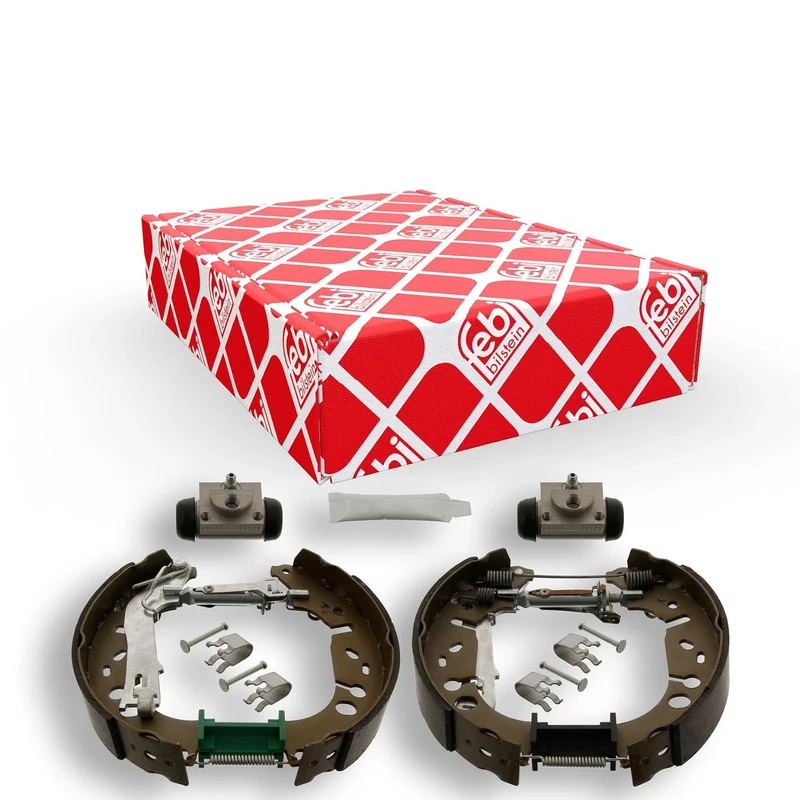 febi bilstein 38749 Brake Shoe Set with additional parts, pack of two