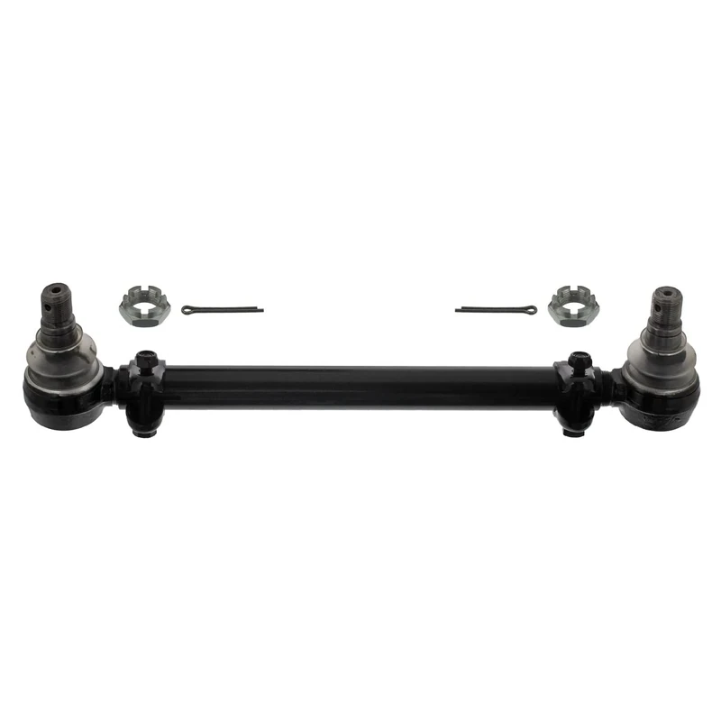 febi bilstein 39119 Drag Link with castle nuts and cotter pins, from steering gear to 2nd front axle, pack of one