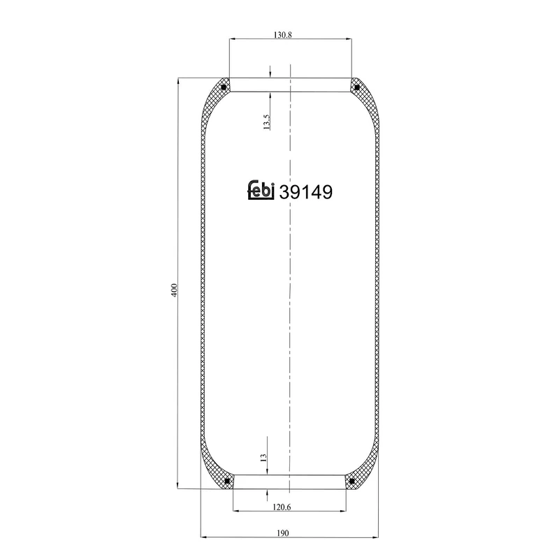 febi bilstein 39149 Air Spring without piston, pack of one
