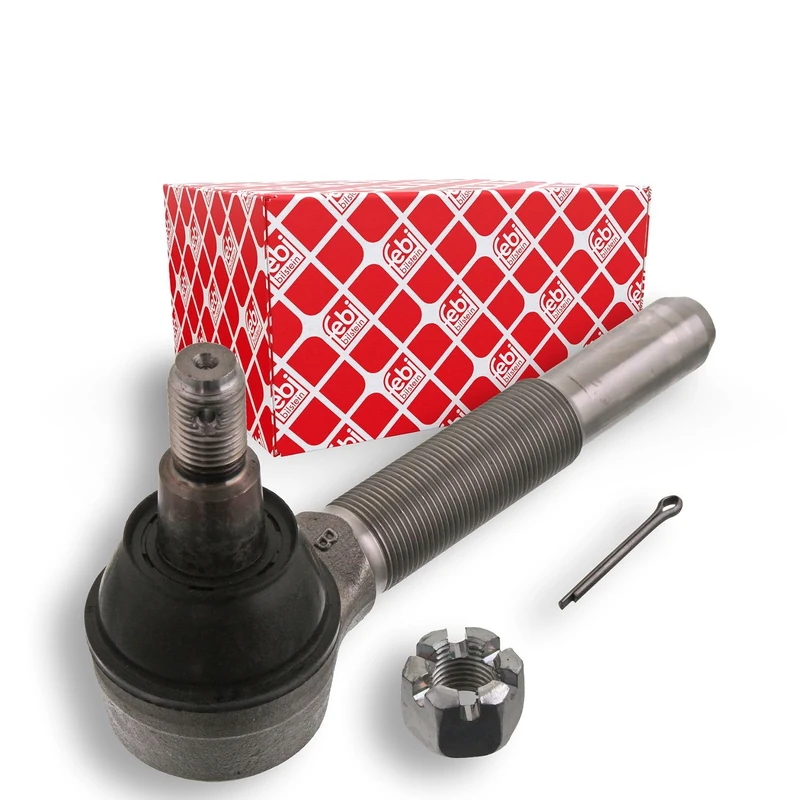 febi bilstein 41322 Tie Rod End with castle nut and cotter pin, pack of one