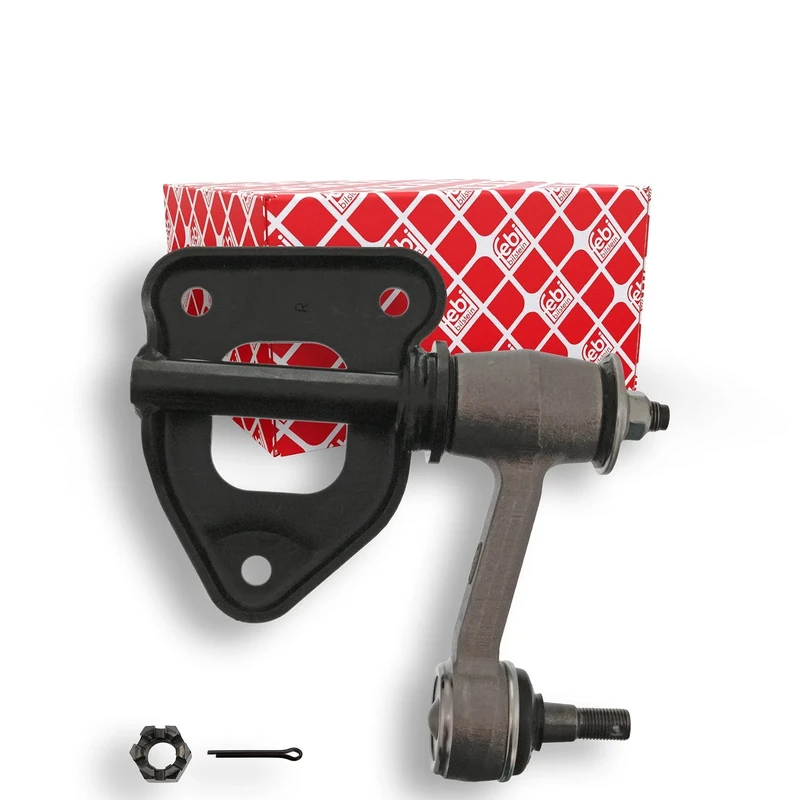 febi bilstein 41324 Idler Arm with castle nut and cotter pin, pack of one