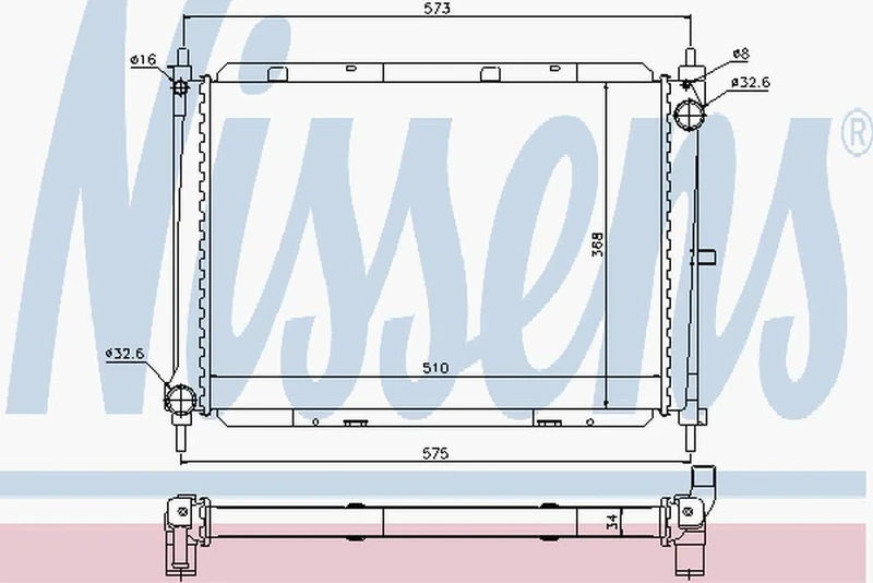 Nissens 68729 Radiator, engine cooling