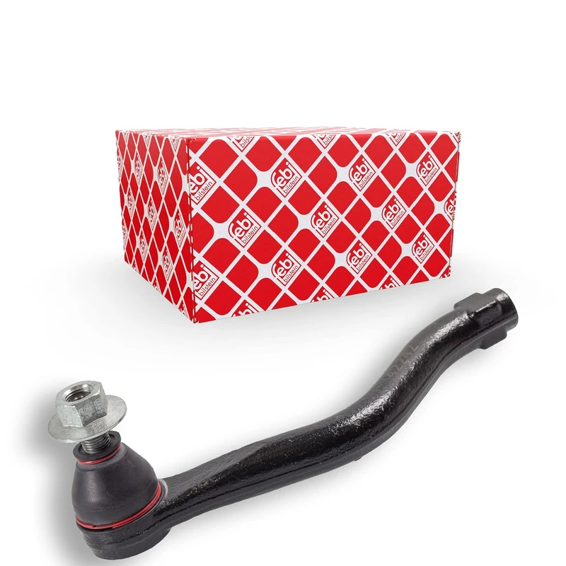 febi bilstein 42242 Tie Rod End with castle nut, cotter pin and grease nipple, pack of one