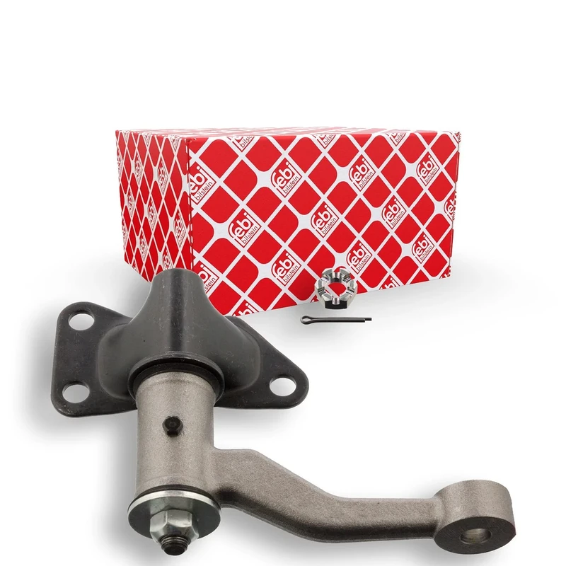 febi bilstein 42685 Idler Arm with castle nut and cotter pin, pack of one