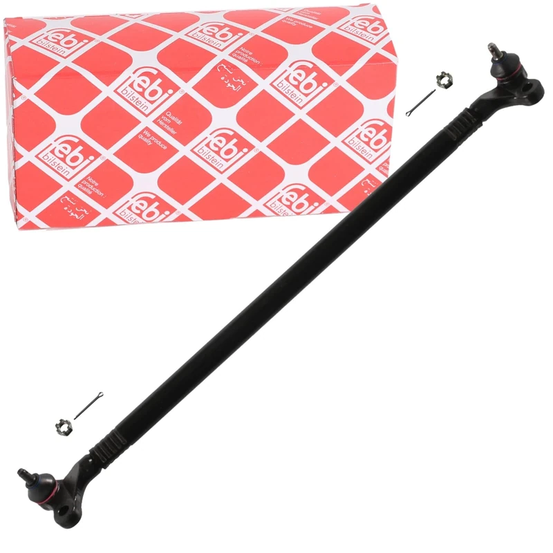 febi bilstein 42708 Tie Rod with castle nuts and cotter pins, pack of one