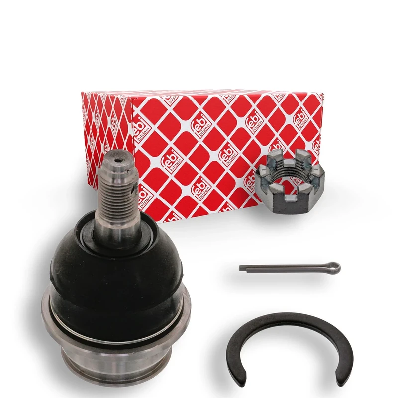 febi bilstein 43029 Ball Joint with castle nut, cotter pin and circlip, pack of one