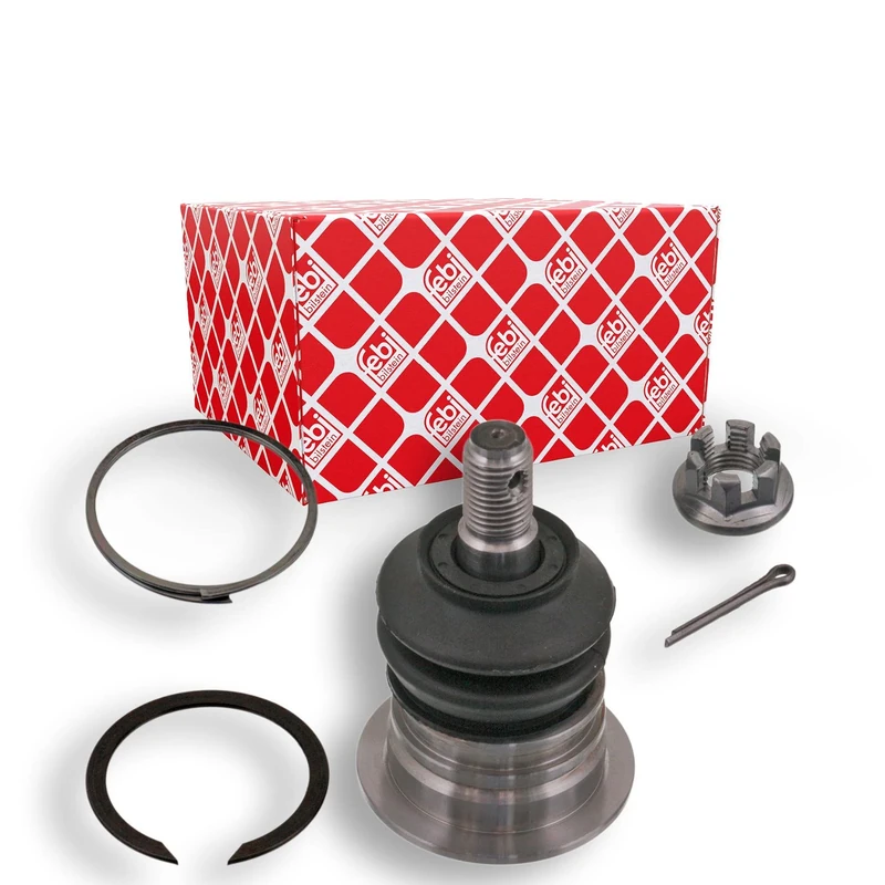 febi bilstein 43066 Ball Joint with castle nut, cotter pin and circlip, pack of one