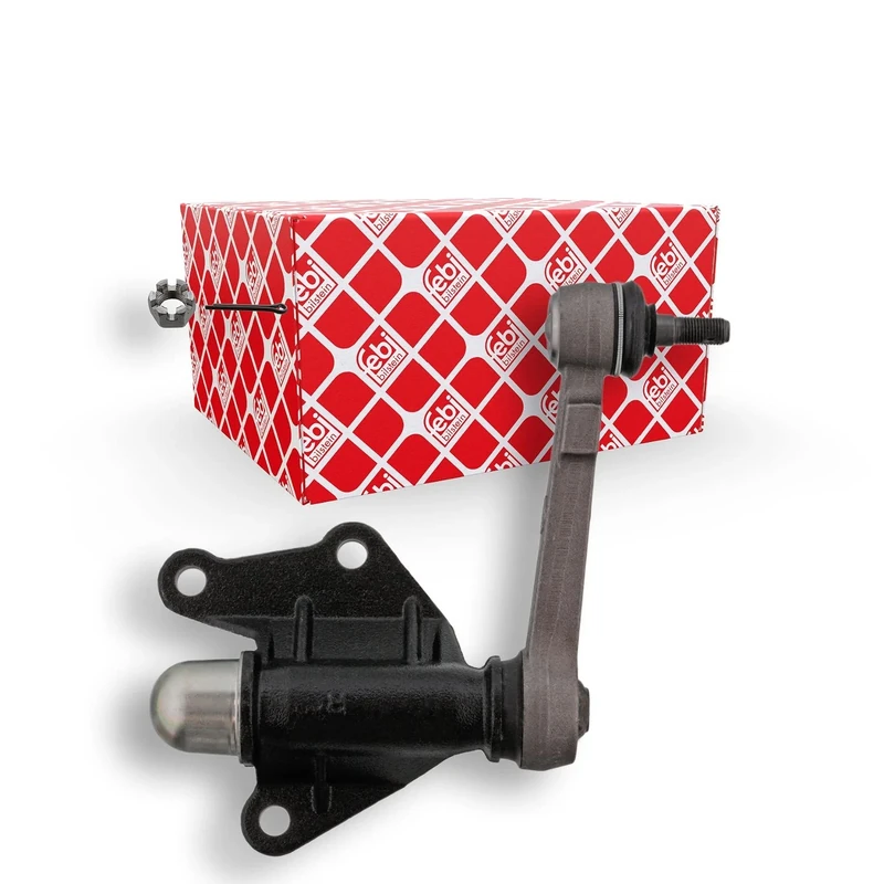 febi bilstein 43198 Idler Arm with castle nut and cotter pin, pack of one