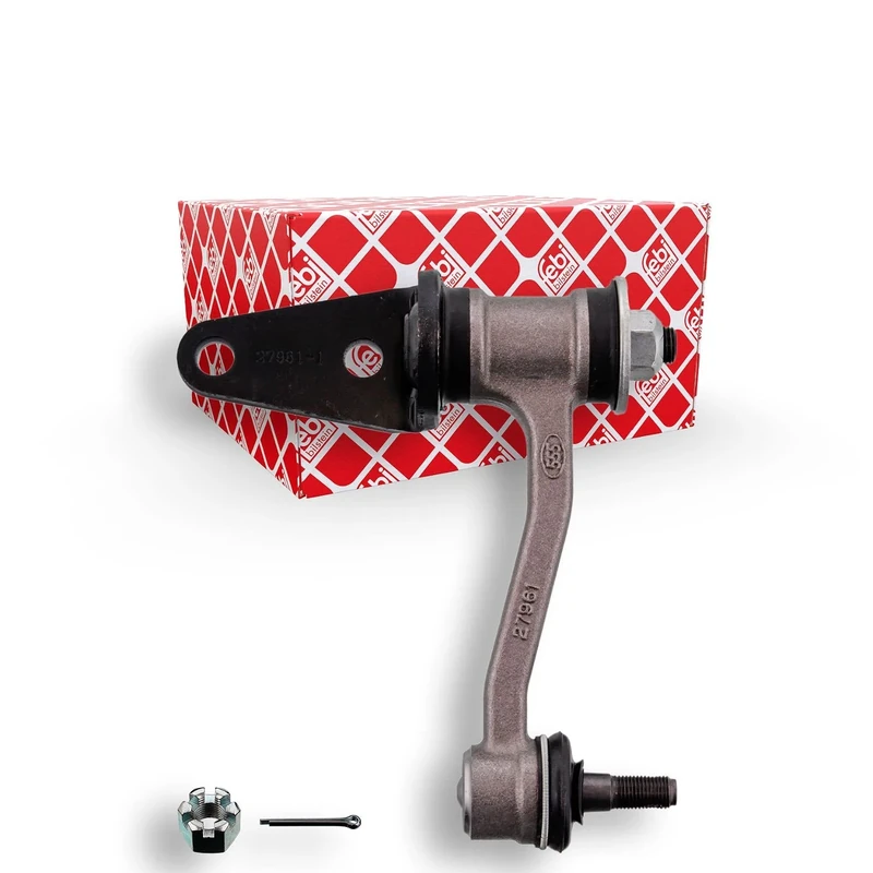 febi bilstein 43233 Idler Arm with castle nut and cotter pin, pack of one