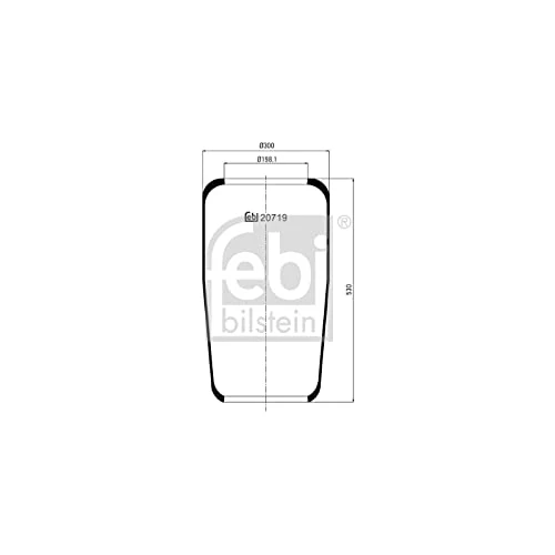 febi bilstein 20719 Air Spring without piston, pack of one