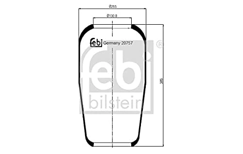 febi bilstein 20757 Air Spring without piston, pack of one