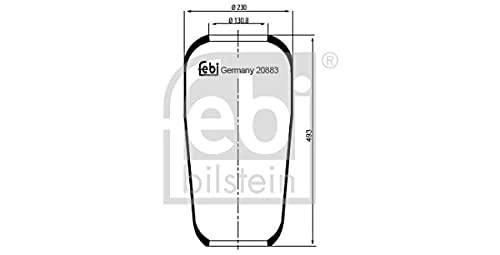 febi bilstein 20883 Air Spring without piston, pack of one