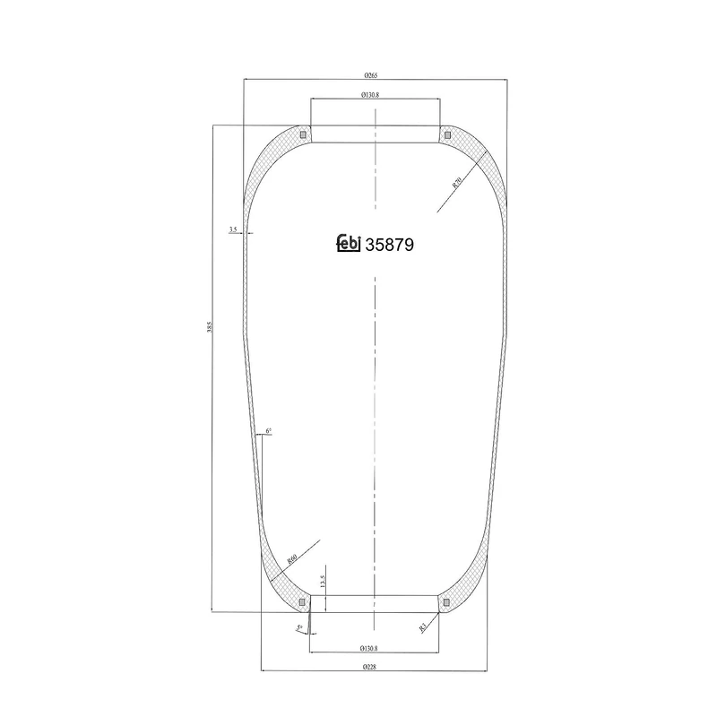 febi bilstein 35879 Air Spring without piston, pack of one