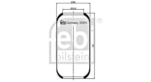 febi bilstein 35891 Air Spring without piston, pack of one