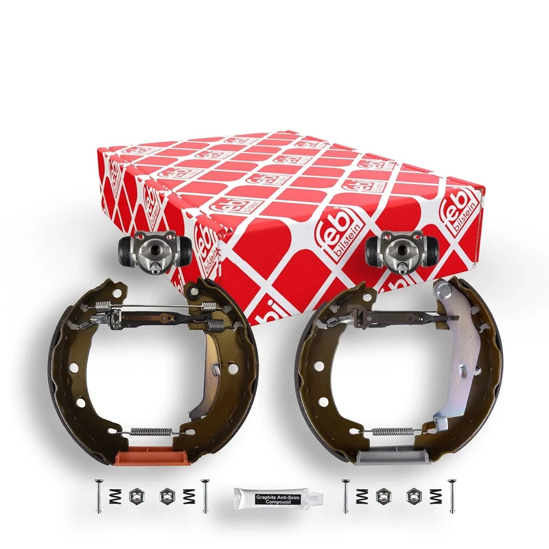 febi bilstein 37241 Brake Shoe Set with additional parts, pack of two