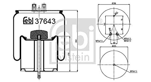 febi bilstein 37643 Air Spring with steel piston, pack of one
