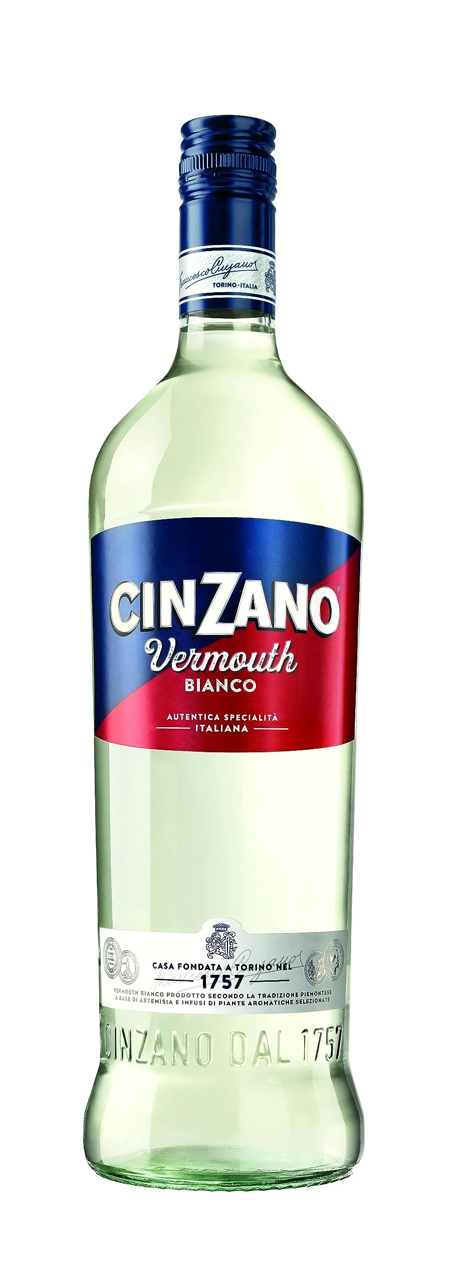 Cinzano Classico Bianco 100 cl, 15% ABV - Italian Vermouth Aperitif