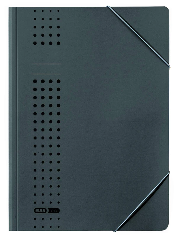 Elba 33470AZ Portfolio File Chic Paper Board for 150 DIN A4 Pages Set of 25 450 g/m² Charcoal