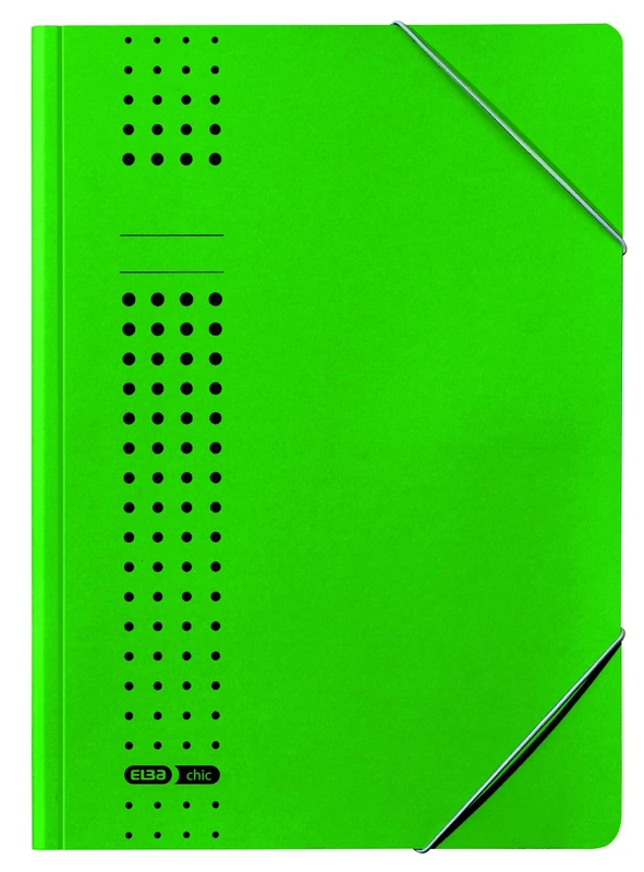 Elba 33470GN Folder with Elasticated Corners Chic Paper Board for 150 DIN A4 Pages Set of 25 450 g/m² Green