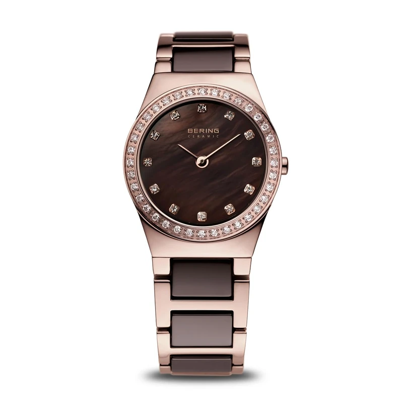 BERING Women Analog Quartz ceramic collection Watch with stainless steel/Ceramic Strap and Sapphire Crystal 32426-765