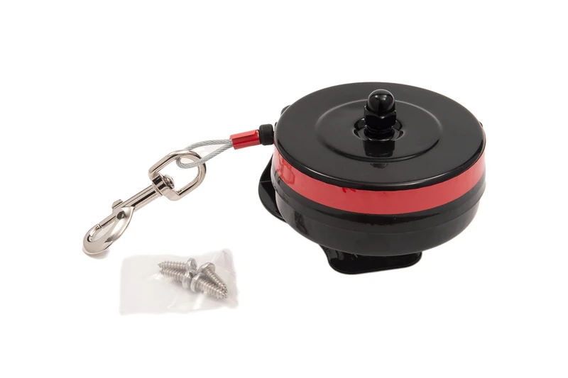 Lixit Animal Care Bracket Mount Retractable Tie Out Reel, Large,Black/Red