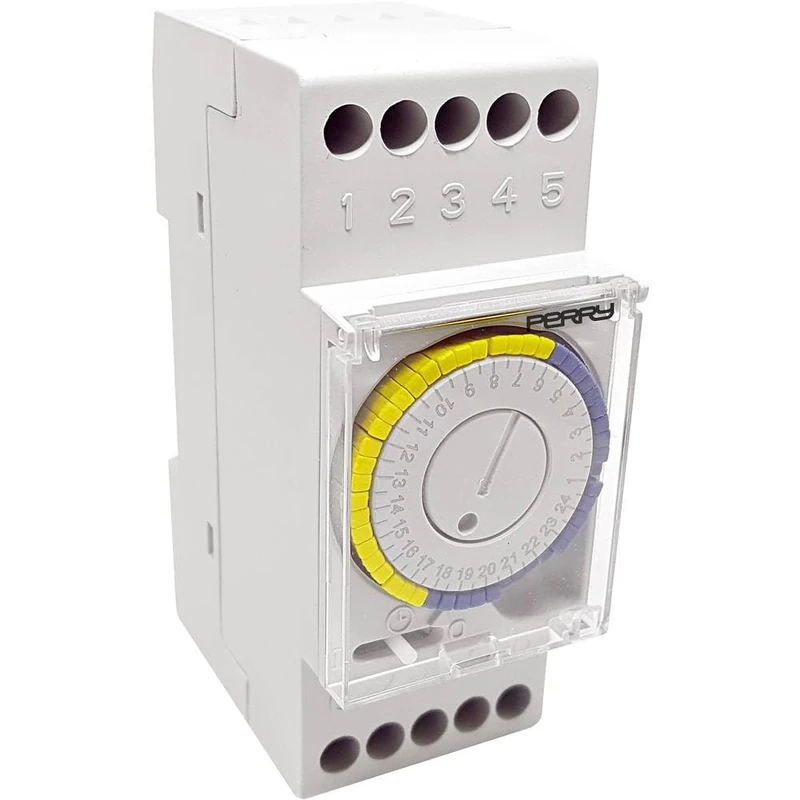 Perry - Daily time switch without reserve - 2 din, White