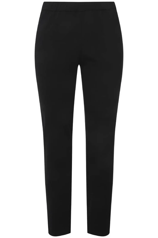 Ulla Popken Women's Plus Size Jersey Knit Slim Pants Black 30 688136 10-56