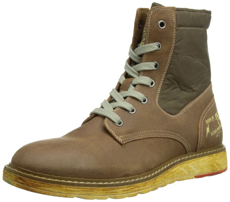 Replay Mens Donovan Combat Boots RU050004L Camel 11 UK, 45 EU