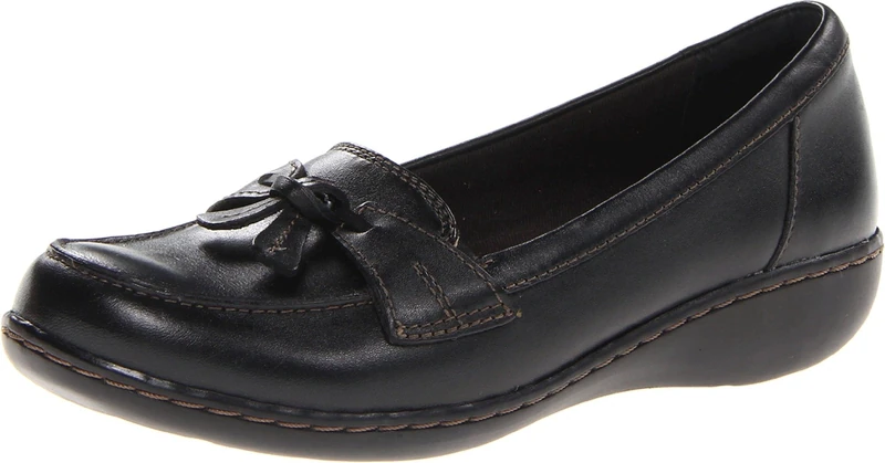 Clarks Women's 26067331 Ashland Bubble Slip-On Loafer, Black, 5.5 UK