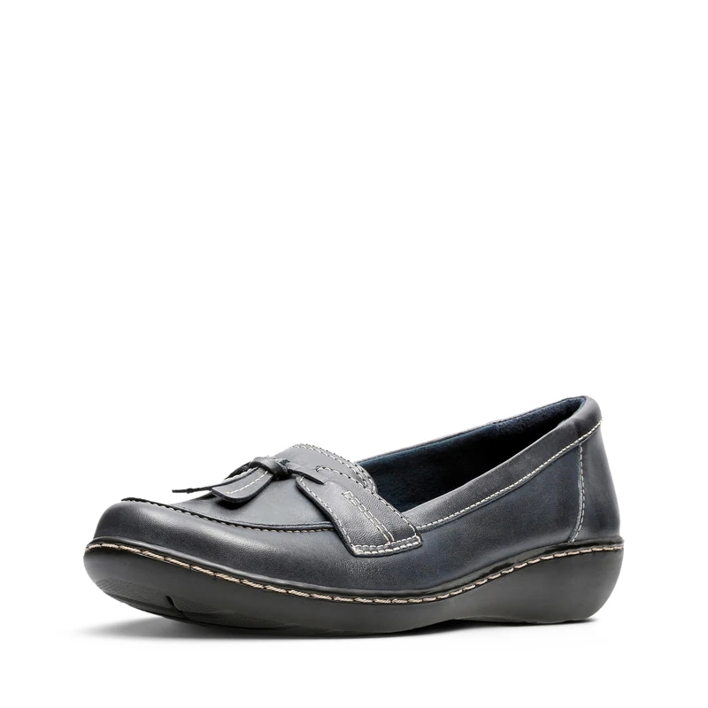 Clarks Women's 26067332 Ashland Bubble Slip-On Loafer, Blue, 7.5 UK