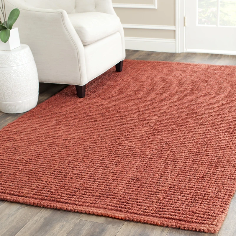 Safavieh Natural Fiber Indoor Hand Made Rectangle Area Rug, Natural Fiber Collection, NF447, in Rust, 152 X 244 cm for Living Room, Bedroom or Any Indoor Space - Image 1
