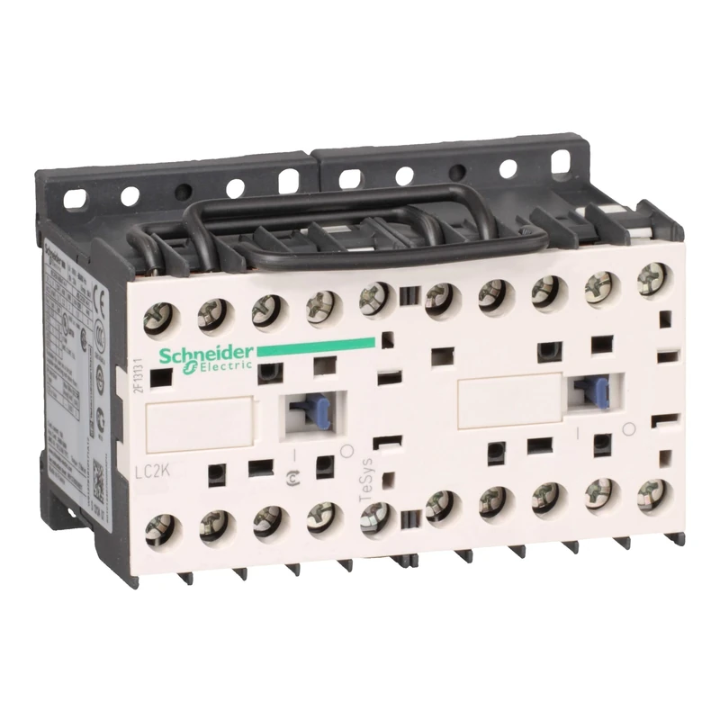 Schneider Electric TeSys K reversing contactor - 3P - AC-3 = 440 V 12 A - 1 NC - 24 V AC coil