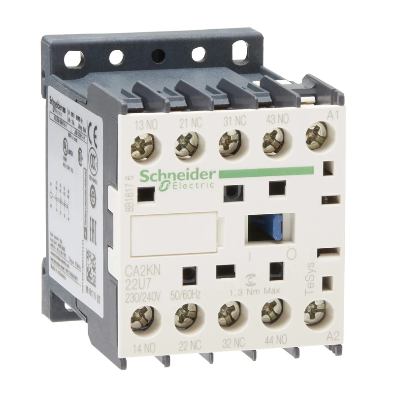 Schneider Electric, TeSys K control relay - 2 NO + 2 NC - <= 690 V - 230...240 V AC coil, CA2KN22U7