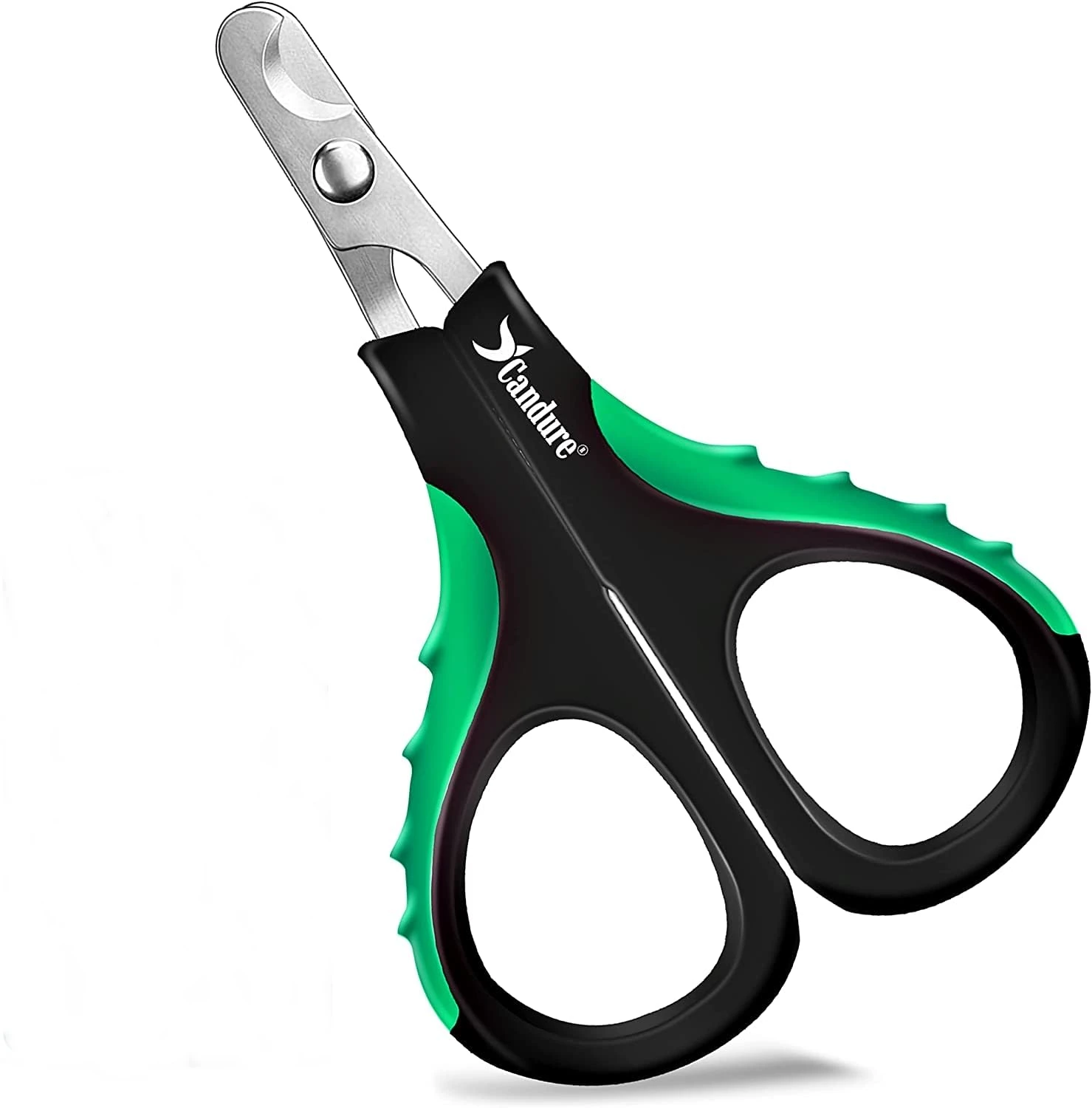 Candure Cat Nail Clippers Stainless Steel Cat Claw Trimmers for Rabbits,Guinea Pigs, Birds, Puppies, Kittens and Small Animals- Pet Nail Clipper for Professional and Home Use 3.5" (Green)