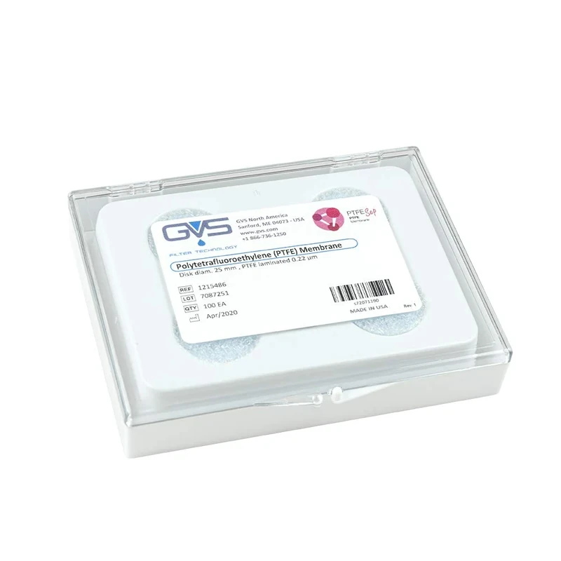 GVS Filter Technology Filter Disc, PTFE, 0.22µm, 25mm, 100/pk