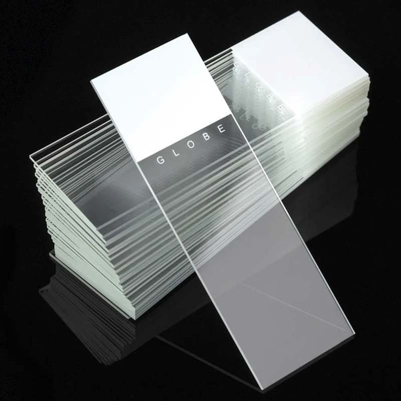 Globe Scientific Diamond White Glass Microscope Slides, 1380-50W, White Frosted, Ground Edges, 90° Corners, 25mm x 75mm, Pre-Cleaned, 72/Box, 1440/CS