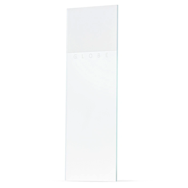 Globe Scientific Classic Microscope Slides, 1304, Frosted 1 End 1 Side, Soda Lime Glass, Ground Edges, 90° Corners, 25mm x 75mm, Pre-Cleaned, 72/Box, 1440/CS
