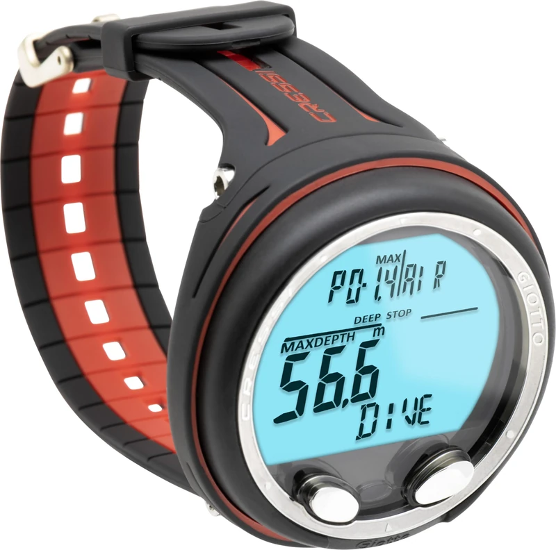 Cressi Giotto Dive Computer - Black/Red